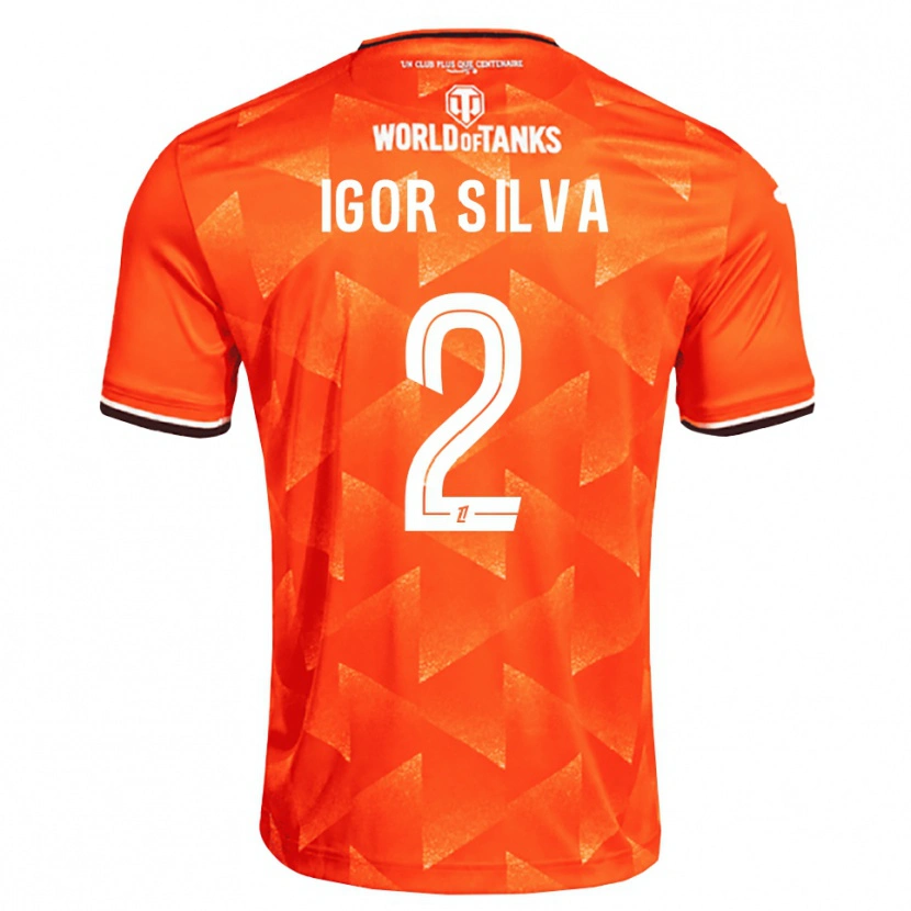 Danxen Dzieci Igor Silva #2 Pomarańczowy Biały Czarny Domowa Koszulka 2026/27 Koszulki Klubowe