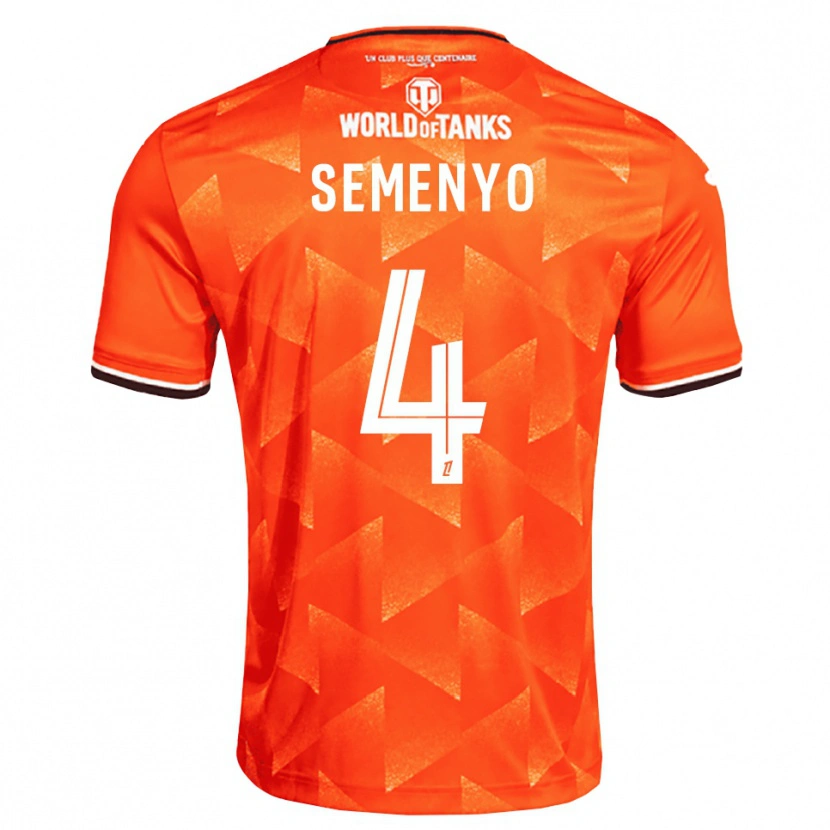 Danxen Dzieci Jai Semenyo #4 Pomarańczowy Biały Czarny Domowa Koszulka 2026/27 Koszulki Klubowe