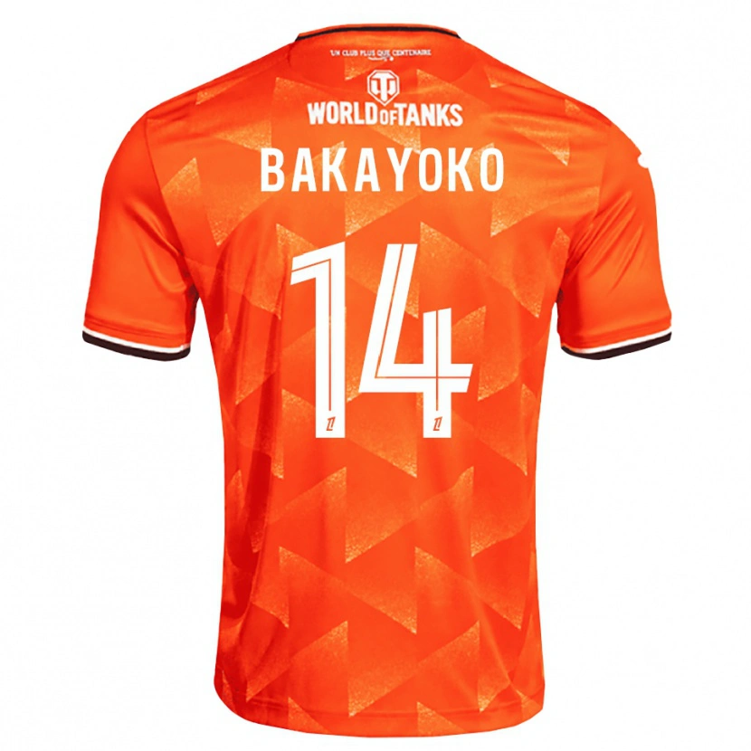 Danxen Dzieci Tiemoué Bakayoko #14 Pomarańczowy Biały Czarny Domowa Koszulka 2026/27 Koszulki Klubowe
