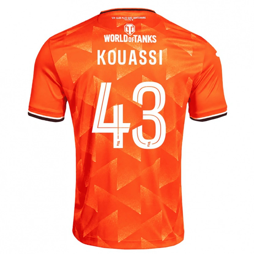 Danxen Dzieci Arsène Kouassi #43 Pomarańczowy Biały Czarny Domowa Koszulka 2026/27 Koszulki Klubowe