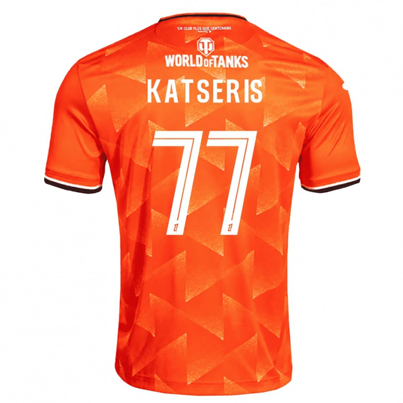 Danxen Dzieci Panos Katseris #77 Pomarańczowy Biały Czarny Domowa Koszulka 2026/27 Koszulki Klubowe