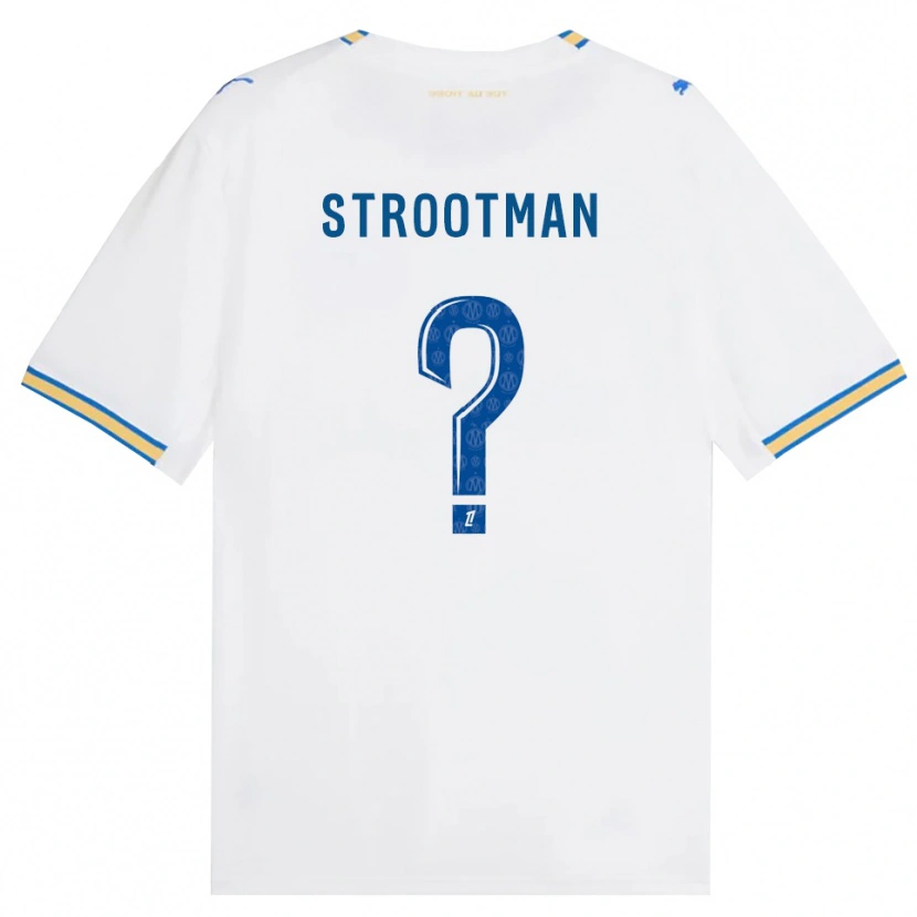 Danxen Dzieci Kevin Strootman #0 Niebieski Biały Domowa Koszulka 2026/27 Koszulki Klubowe