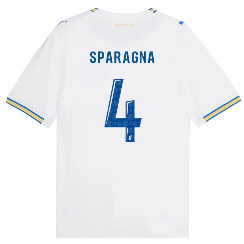 Danxen Dzieci Stéphane Sparagna #4 Niebieski Biały Domowa Koszulka 2026/27 Koszulki Klubowe