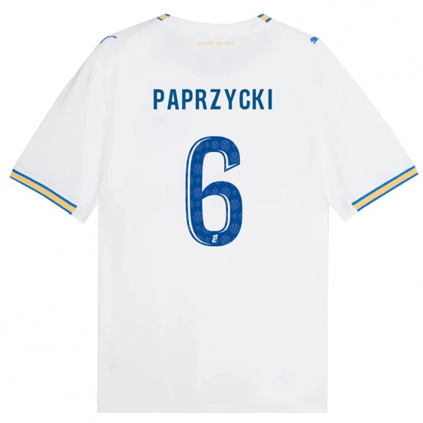 Danxen Dzieci Aurore Paprzycki #6 Niebieski Biały Domowa Koszulka 2026/27 Koszulki Klubowe