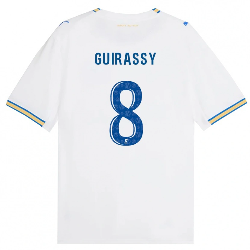 Danxen Dzieci Moctar Guirassy #8 Niebieski Biały Domowa Koszulka 2026/27 Koszulki Klubowe
