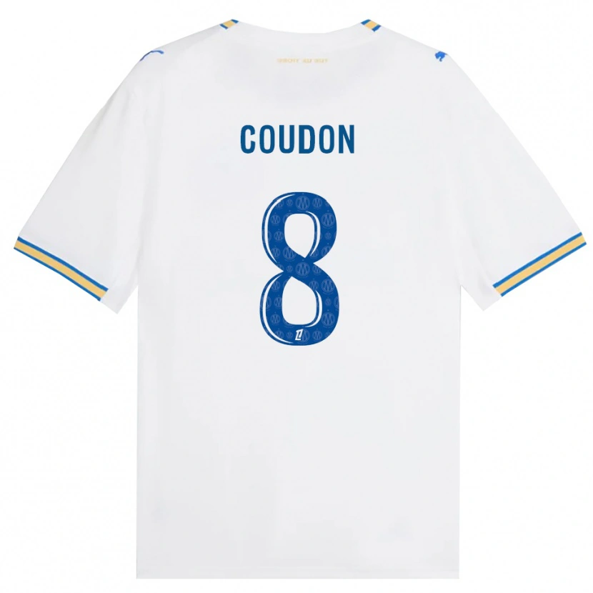 Danxen Dzieci Marine Coudon #8 Niebieski Biały Domowa Koszulka 2026/27 Koszulki Klubowe