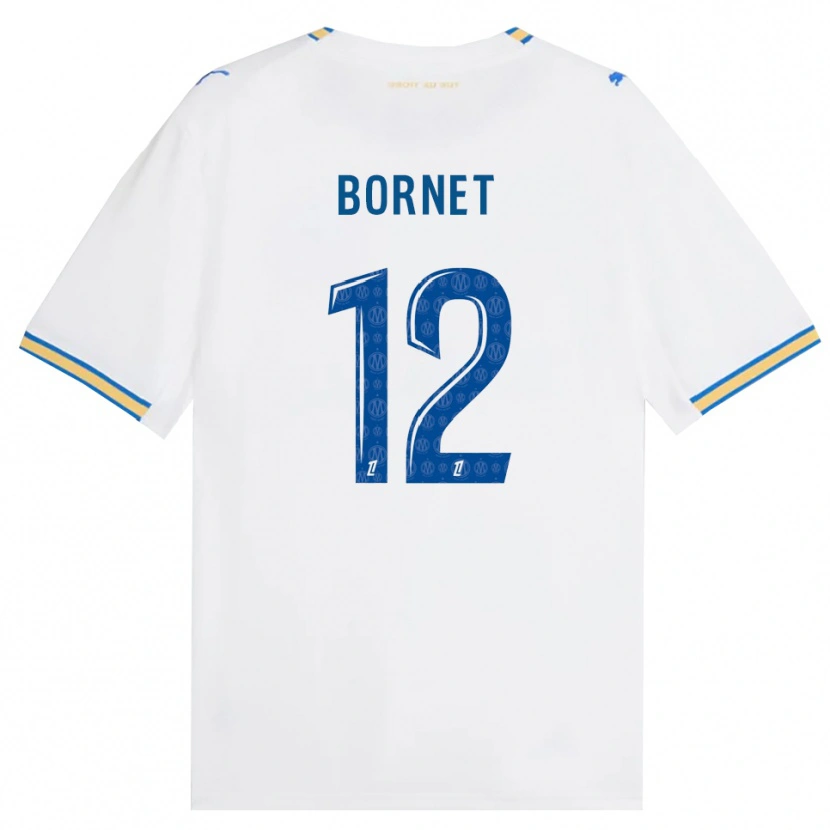 Danxen Dzieci Camille Bornet #12 Niebieski Biały Domowa Koszulka 2026/27 Koszulki Klubowe