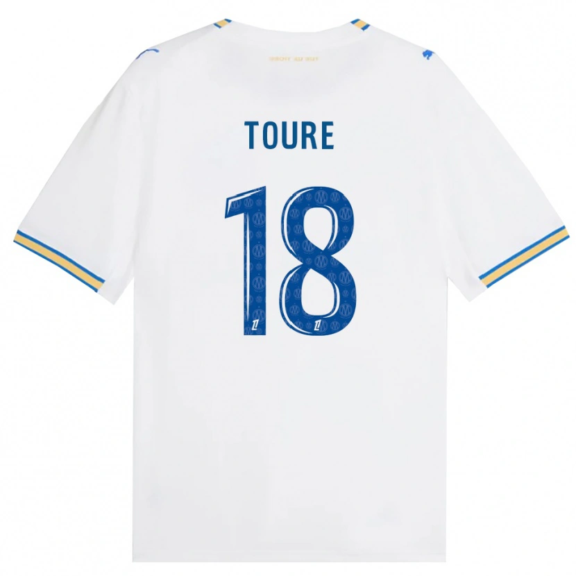 Danxen Dzieci Isaak Toure #18 Niebieski Biały Domowa Koszulka 2026/27 Koszulki Klubowe