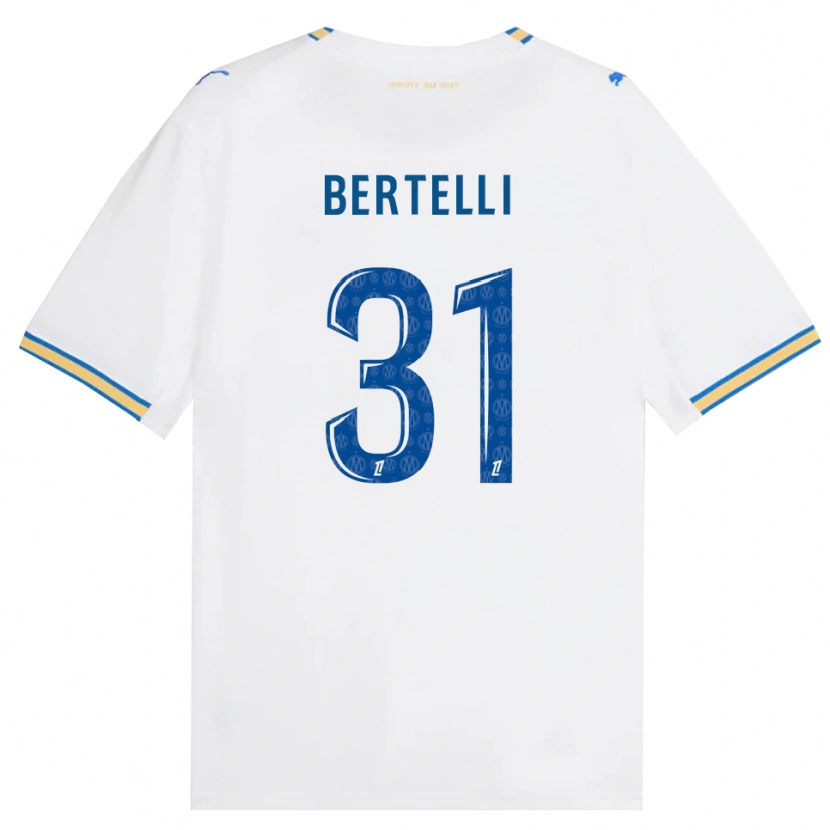 Danxen Dzieci Ugo Bertelli #31 Niebieski Biały Domowa Koszulka 2026/27 Koszulki Klubowe