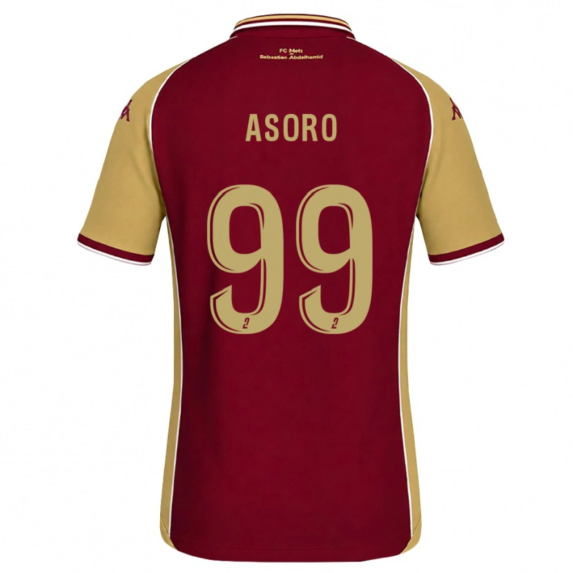 Danxen Dzieci Joel Asoro #99 Złoty Ciemnoczerwony Domowa Koszulka 2026/27 Koszulki Klubowe