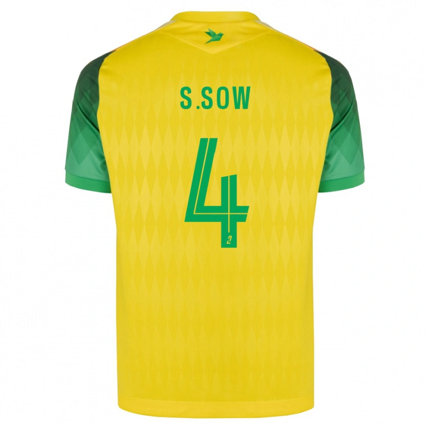 Danxen Dzieci Saïdou Sow #4 Żółty Zielony Czerwony Domowa Koszulka 2026/27 Koszulki Klubowe