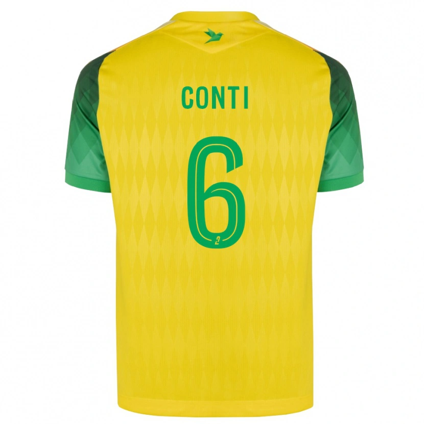 Danxen Dzieci Alexandre Conti #6 Żółty Zielony Czerwony Domowa Koszulka 2026/27 Koszulki Klubowe