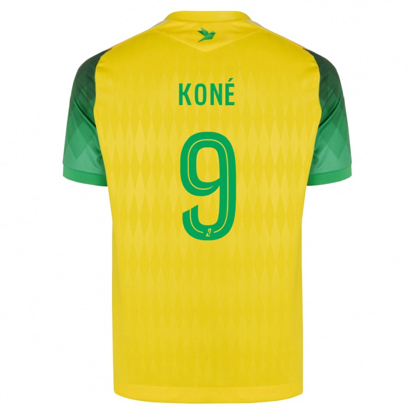 Danxen Dzieci Junior Koné #9 Żółty Zielony Czerwony Domowa Koszulka 2026/27 Koszulki Klubowe