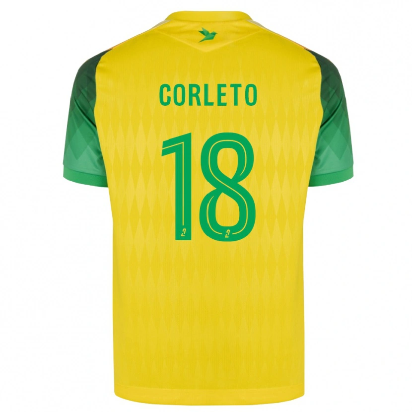 Danxen Dzieci Naël Corleto #18 Żółty Zielony Czerwony Domowa Koszulka 2026/27 Koszulki Klubowe