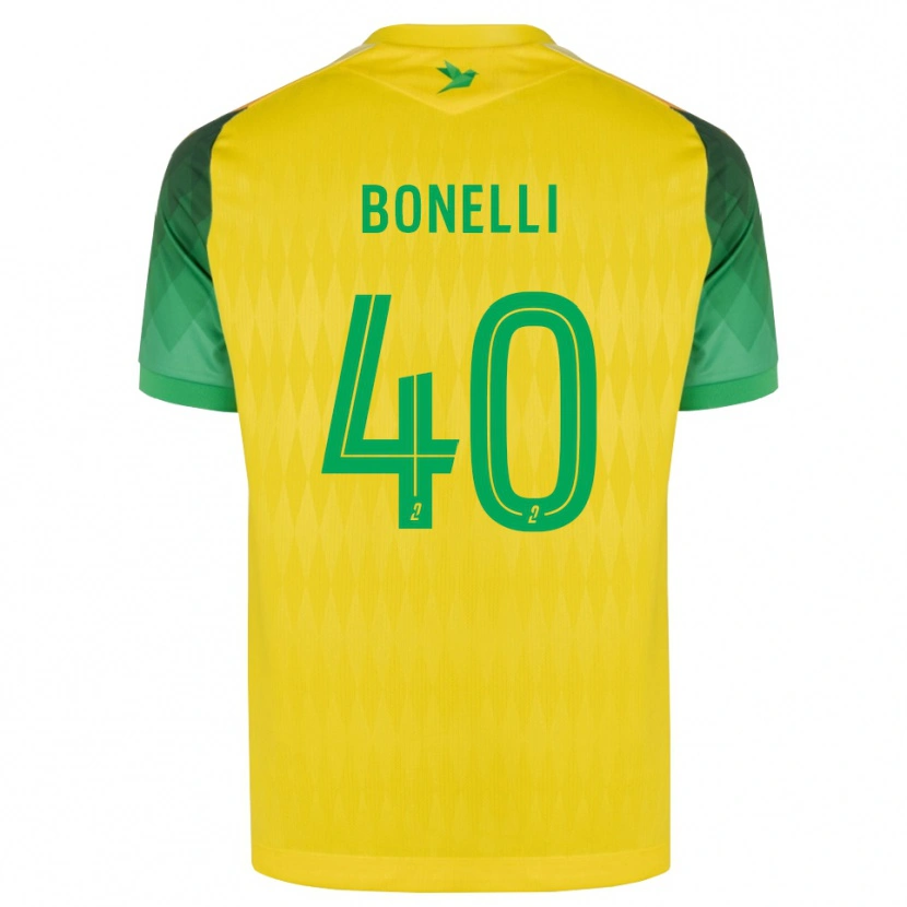 Danxen Dzieci Lucas Bonelli #40 Żółty Zielony Czerwony Domowa Koszulka 2026/27 Koszulki Klubowe