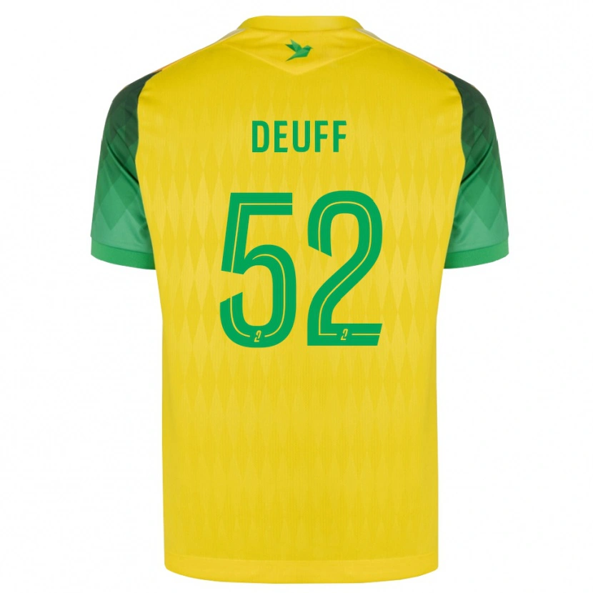 Danxen Dzieci Bahmed Deuff #52 Żółty Zielony Czerwony Domowa Koszulka 2026/27 Koszulki Klubowe