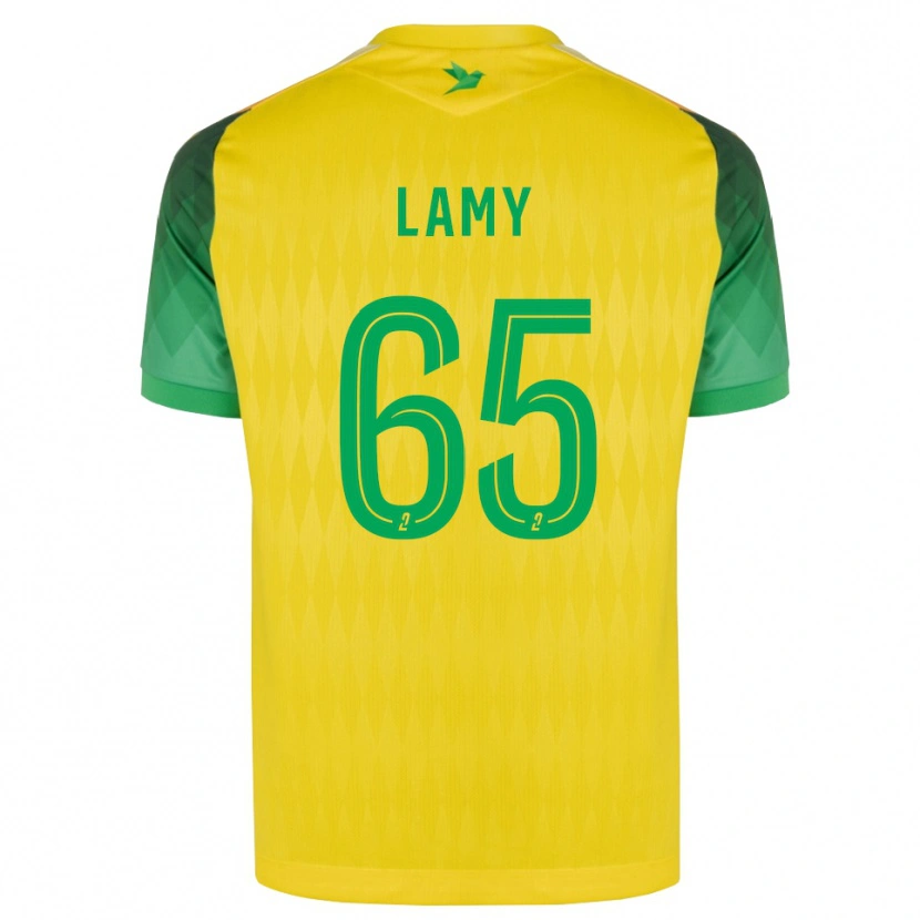 Danxen Dzieci Hugo Lamy #65 Żółty Zielony Czerwony Domowa Koszulka 2026/27 Koszulki Klubowe