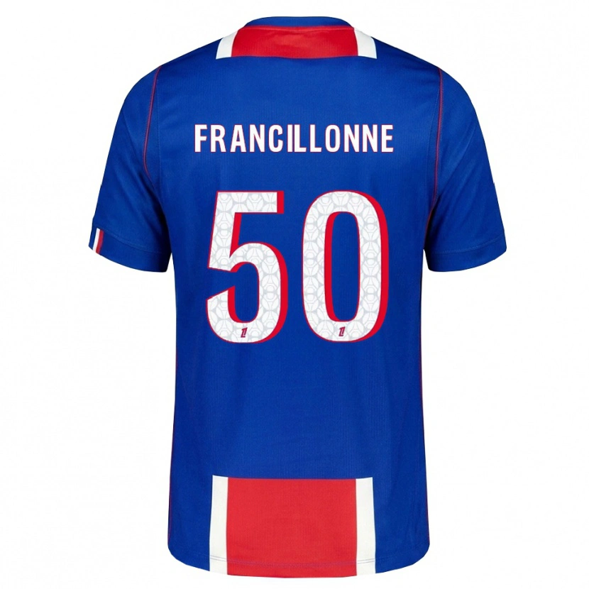 Danxen Dzieci Bryan Francillonne #50 Czerwony Biały Niebieski Domowa Koszulka 2026/27 Koszulki Klubowe