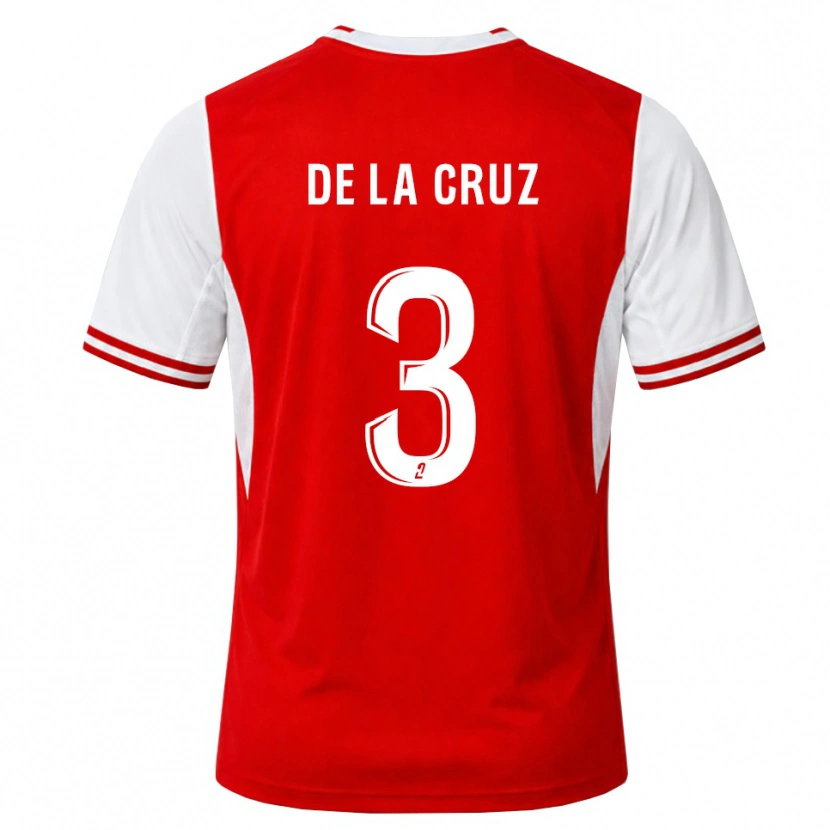 Danxen Dzieci Maiky De La Cruz #3 Czerwony Biały Domowa Koszulka 2026/27 Koszulki Klubowe