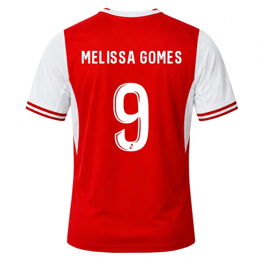 Danxen Dzieci Melissa Ferreira Gomes #9 Czerwony Biały Domowa Koszulka 2026/27 Koszulki Klubowe