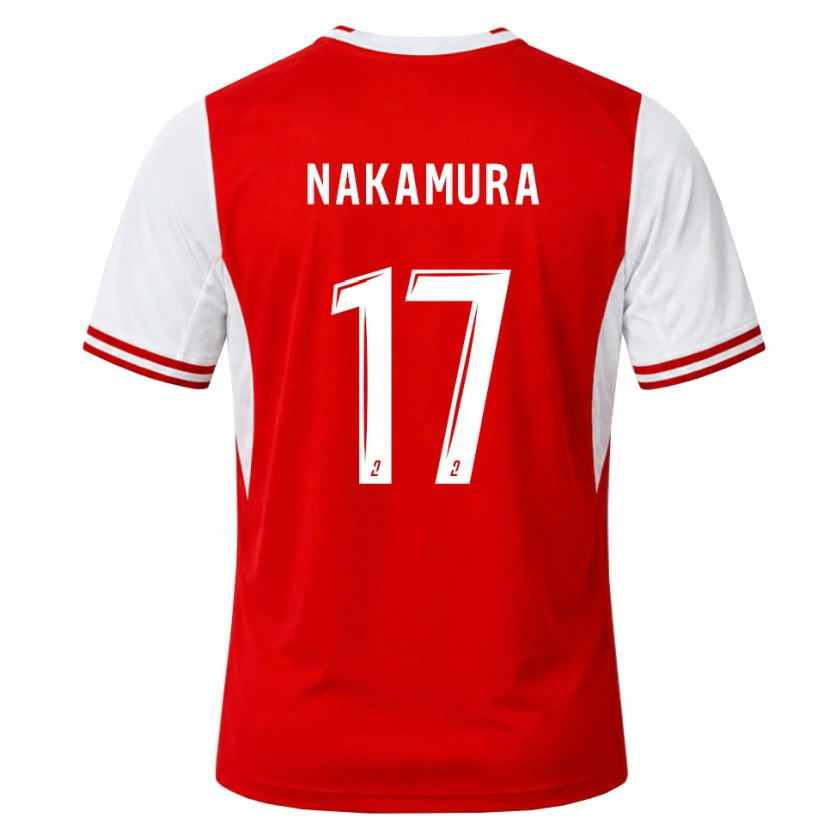 Danxen Dzieci Keito Nakamura #17 Czerwony Biały Domowa Koszulka 2026/27 Koszulki Klubowe