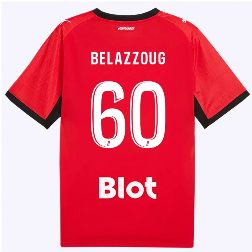 Danxen Dzieci Kilian Belazzoug #60 Czerwony Czarny Biały Domowa Koszulka 2026/27 Koszulki Klubowe