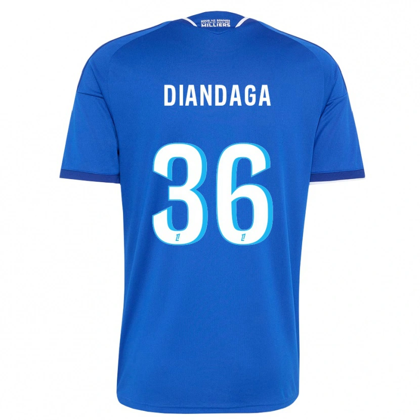 Danxen Dzieci Hermann Malonga #36 Królewski Niebieski Biały Domowa Koszulka 2026/27 Koszulki Klubowe