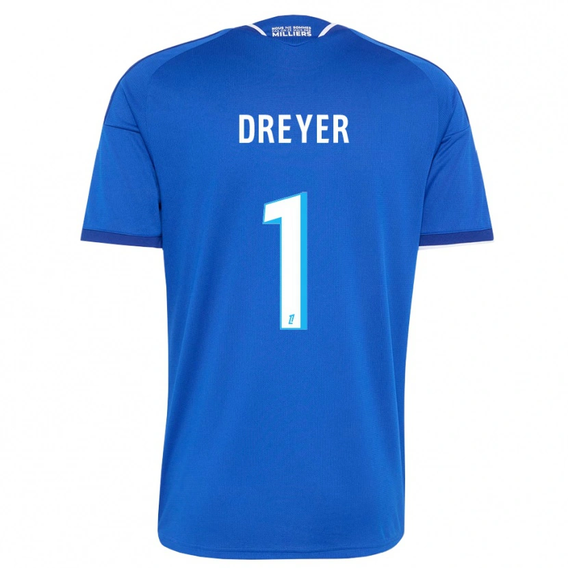 Danxen Dzieci Matthieu Dreyer #1 Królewski Niebieski Biały Domowa Koszulka 2026/27 Koszulki Klubowe