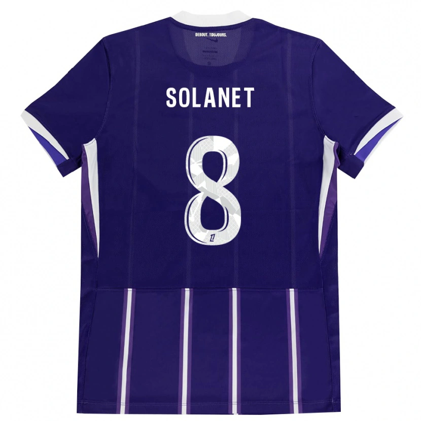 Danxen Dzieci Tatiana Solanet #8 Fioletowy Biały Domowa Koszulka 2026/27 Koszulki Klubowe