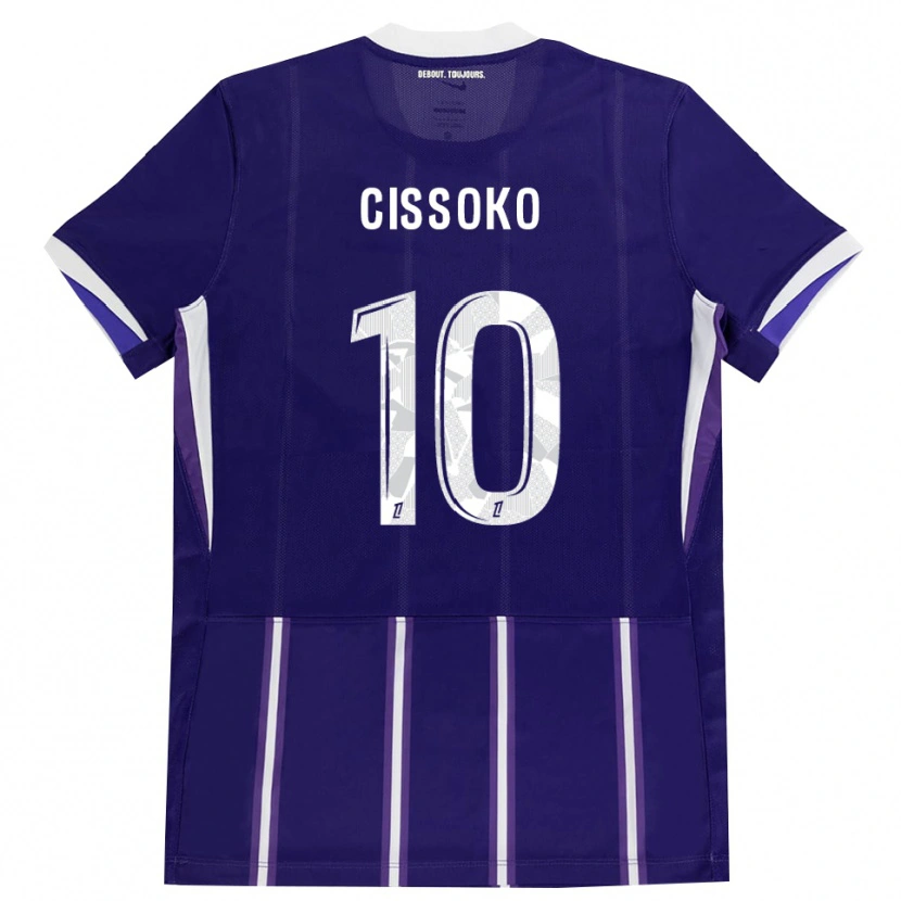 Danxen Dzieci Ibrahim Cissoko #10 Fioletowy Biały Domowa Koszulka 2026/27 Koszulki Klubowe