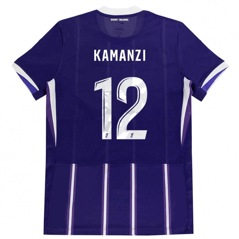 Danxen Dzieci Warren Kamanzi #12 Fioletowy Biały Domowa Koszulka 2026/27 Koszulki Klubowe