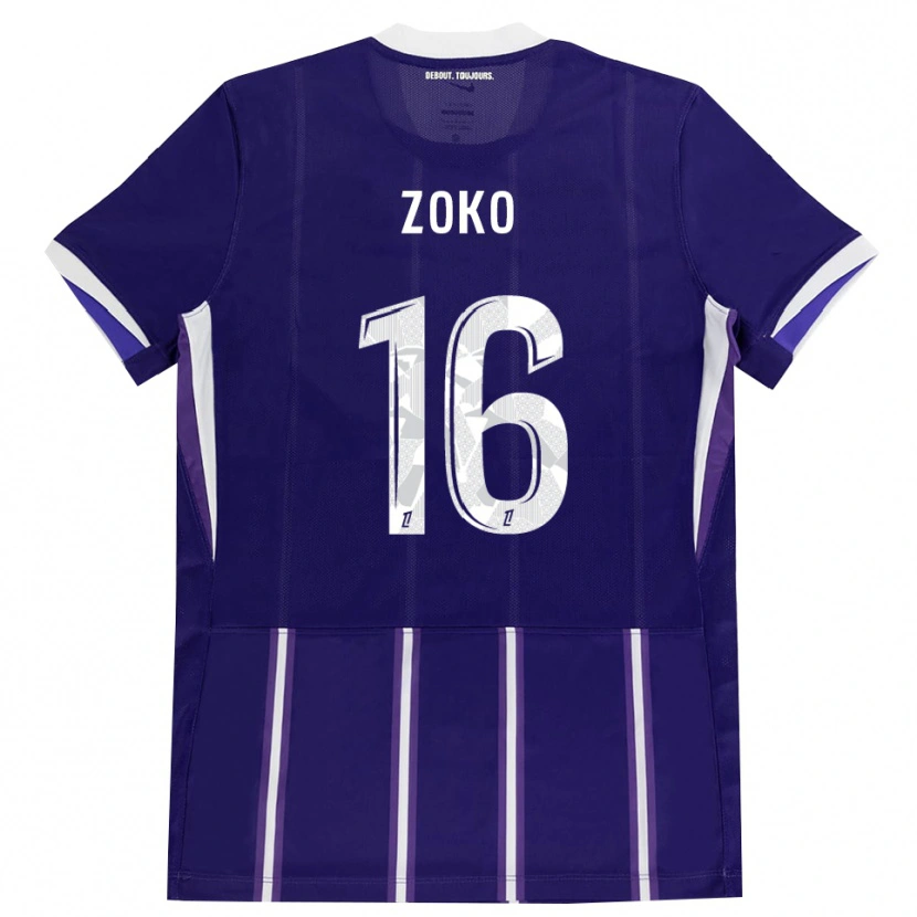 Danxen Dzieci Nathan Zoko #16 Fioletowy Biały Domowa Koszulka 2026/27 Koszulki Klubowe