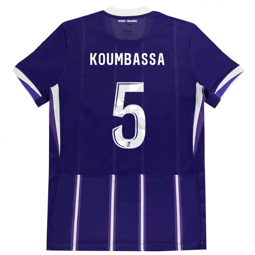 Danxen Dzieci Seny Koumbassa #5 Fioletowy Biały Domowa Koszulka 2026/27 Koszulki Klubowe