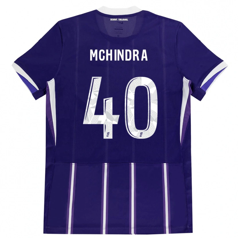 Danxen Dzieci Naime Said Mchindra #40 Fioletowy Biały Domowa Koszulka 2026/27 Koszulki Klubowe