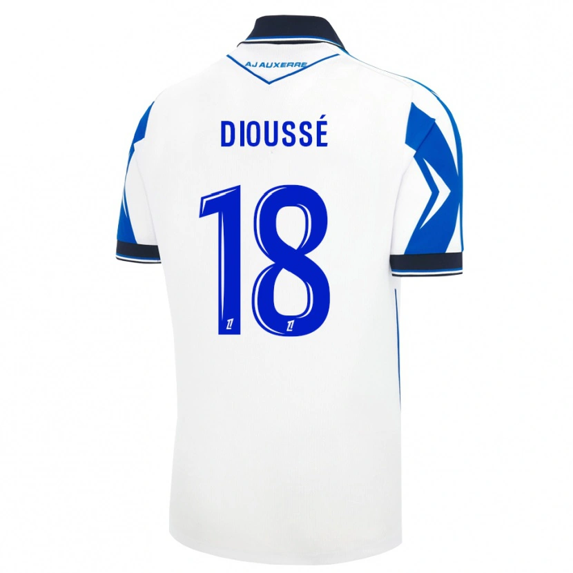 Danxen Dzieci Assane Dioussé #18 Czarny Biały Niebieski Domowa Koszulka 2026/27 Koszulki Klubowe