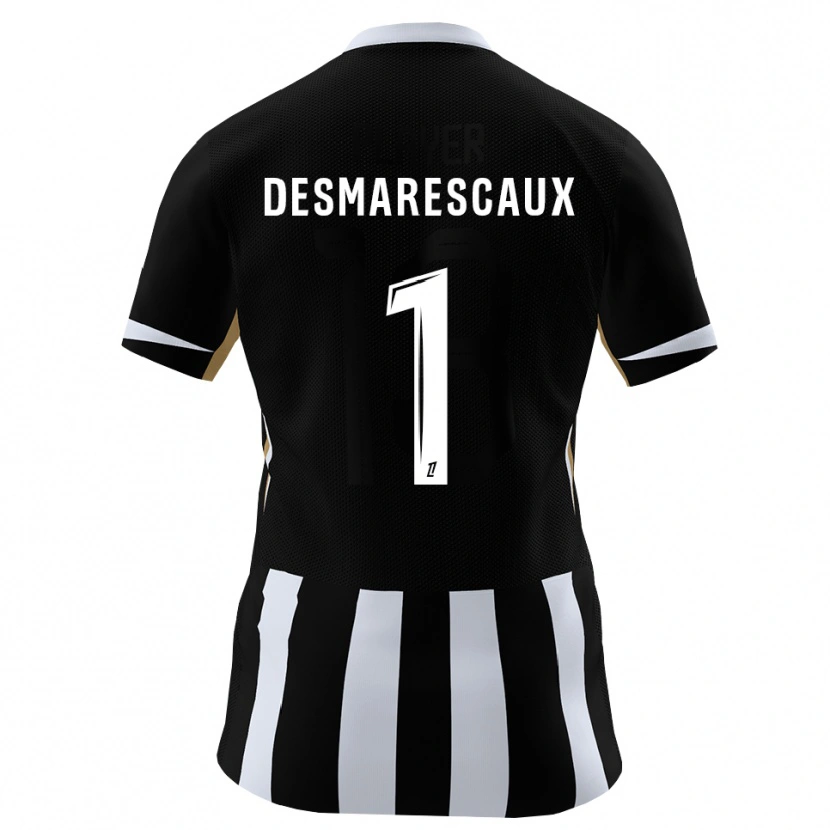 Danxen Dzieci Émile Desmarescaux #1 Czarny Niebieski Domowa Koszulka 2026/27 Koszulki Klubowe