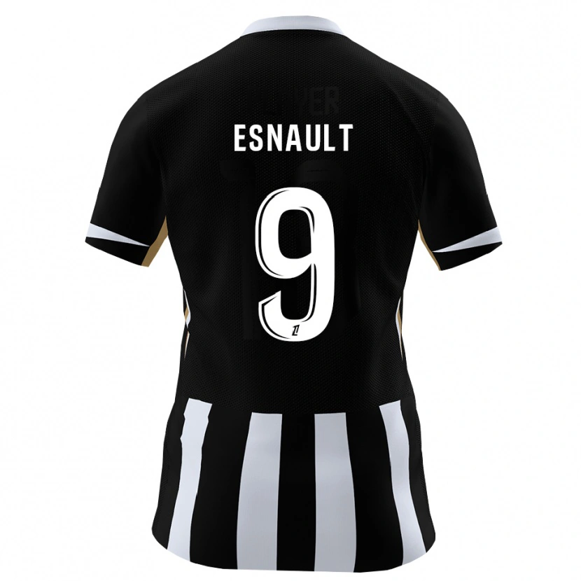 Danxen Dzieci Joshua Esnault #9 Czarny Niebieski Domowa Koszulka 2026/27 Koszulki Klubowe