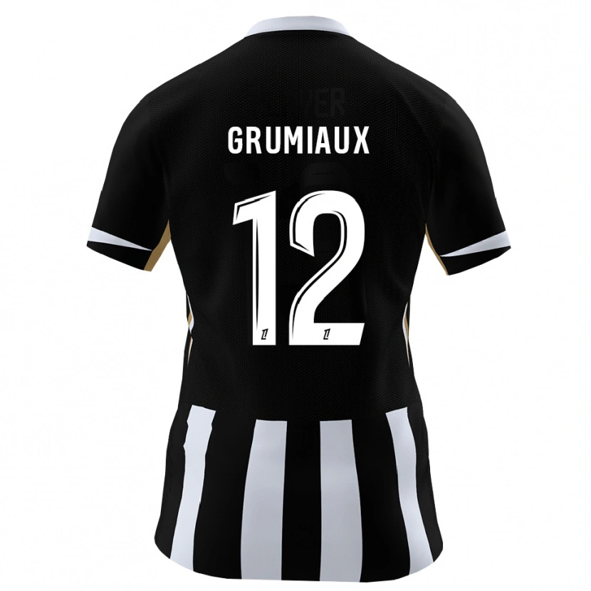 Danxen Dzieci Bibi Grumiaux #12 Czarny Niebieski Domowa Koszulka 2026/27 Koszulki Klubowe