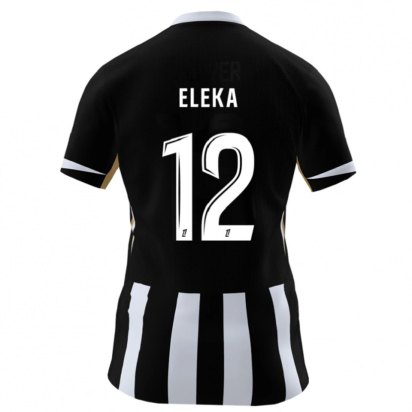 Danxen Dzieci Nathan Eleka #12 Czarny Niebieski Domowa Koszulka 2026/27 Koszulki Klubowe