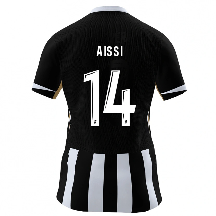 Danxen Dzieci Kylian Aissi #14 Czarny Niebieski Domowa Koszulka 2026/27 Koszulki Klubowe