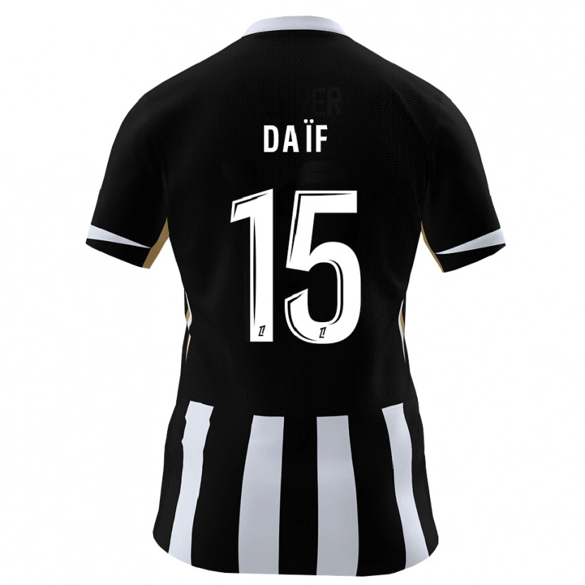 Danxen Dzieci Ziyad Daïf #15 Czarny Niebieski Domowa Koszulka 2026/27 Koszulki Klubowe