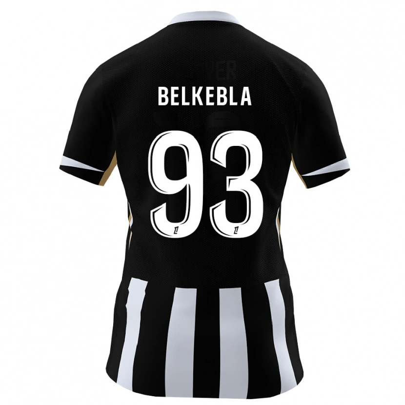 Danxen Dzieci Haris Belkebla #93 Czarny Niebieski Domowa Koszulka 2026/27 Koszulki Klubowe