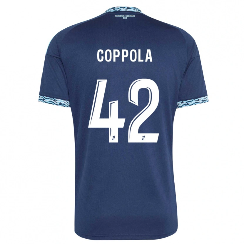 Danxen Dzieci Diego Coppola #42 Stalowoniebieski Biały Domowa Koszulka 2026/27 Koszulki Klubowe