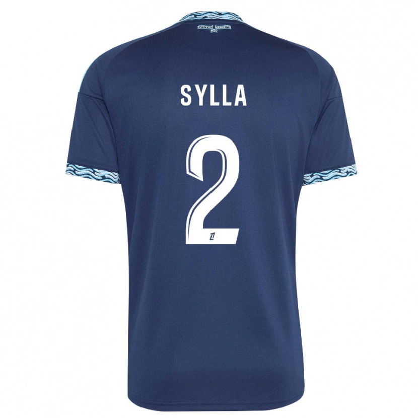 Danxen Dzieci Mohamed Sylla #2 Stalowoniebieski Biały Domowa Koszulka 2026/27 Koszulki Klubowe