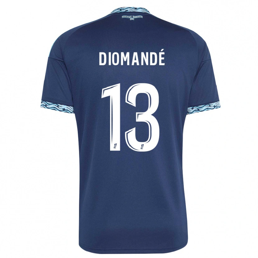 Danxen Dzieci Vassancy Diomandé #13 Stalowoniebieski Biały Domowa Koszulka 2026/27 Koszulki Klubowe