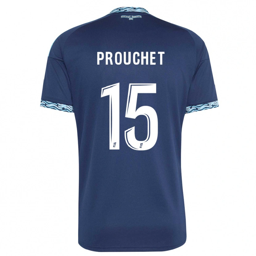 Danxen Dzieci Killian Prouchet #15 Stalowoniebieski Biały Domowa Koszulka 2026/27 Koszulki Klubowe