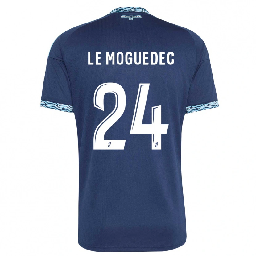 Danxen Dzieci Anaële Le Moguedec #24 Stalowoniebieski Biały Domowa Koszulka 2026/27 Koszulki Klubowe