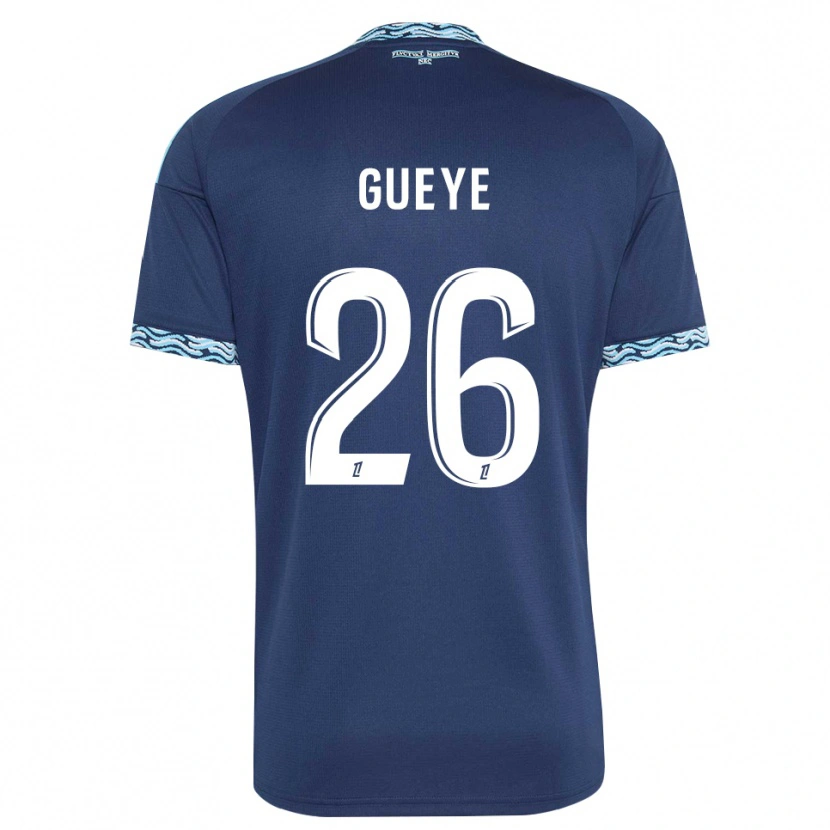 Danxen Dzieci Lamine Gueye #26 Stalowoniebieski Biały Domowa Koszulka 2026/27 Koszulki Klubowe