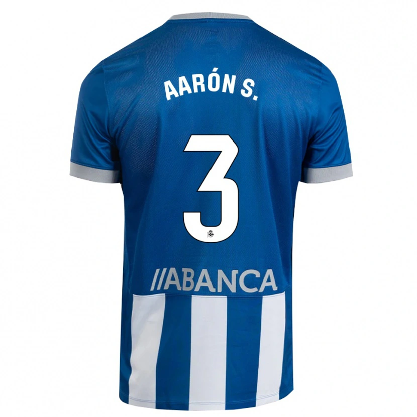 Danxen Dzieci Aarón Sánchez #3 Niebieski Szary Biały Domowa Koszulka 2026/27 Koszulki Klubowe