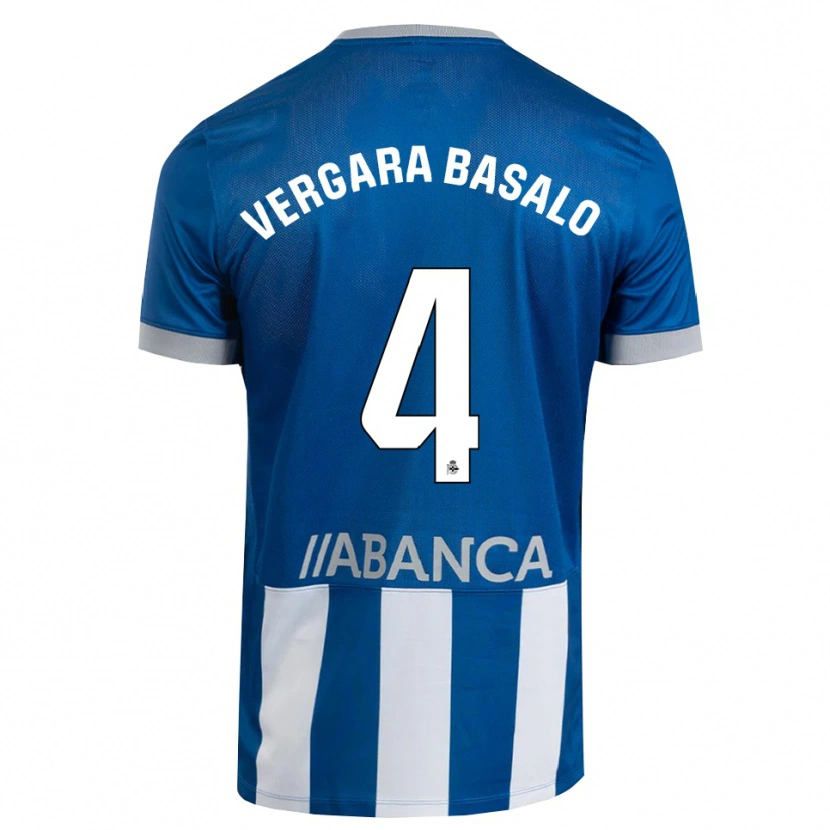 Danxen Dzieci David Vergara #4 Niebieski Szary Biały Domowa Koszulka 2026/27 Koszulki Klubowe